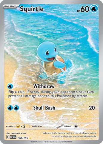 Image for Squirtle (170/165) (SV: Scarlet & Violet 151) - Pokemon