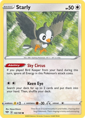 Image for Starly (145/189) (SWSH03: Darkness Ablaze) - Pokemon