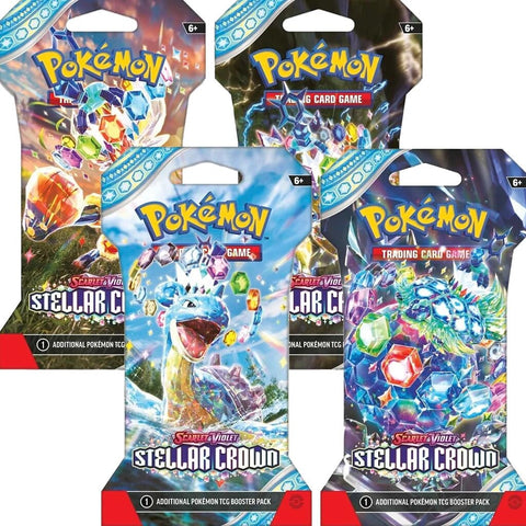 Image for Stellar Crown Sleeved Booster Pack Art Bundle [Set of 4] - Pokemon