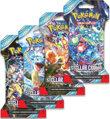 Image for Stellar Crown Sleeved Booster Pack Art Bundle [Set of 4] - Pokemon