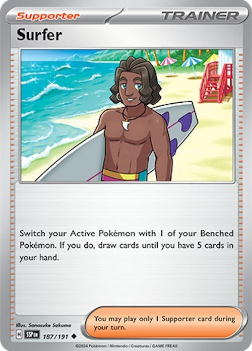 Image for Surfer (187/191) (SV08: Surging Sparks) - Pokemon