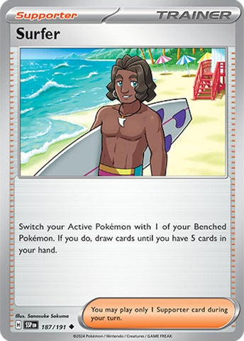 Image for Surfer (187/191) (SV08: Surging Sparks) - Pokemon