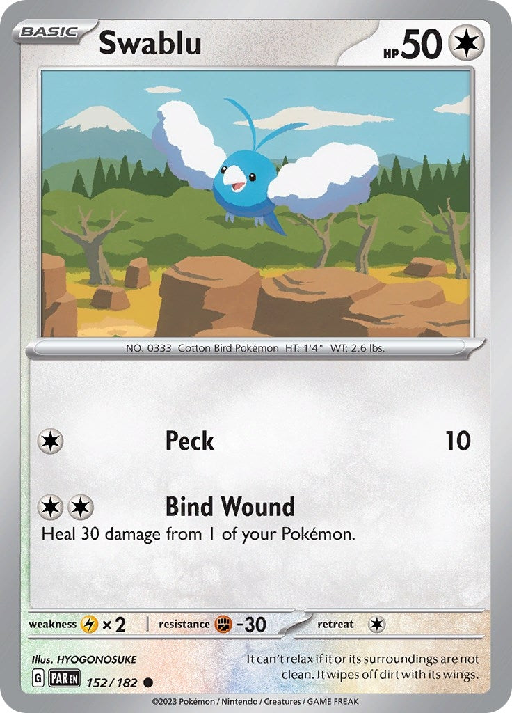 Image for Swablu (152/182) (SV04: Paradox Rift) - Pokemon