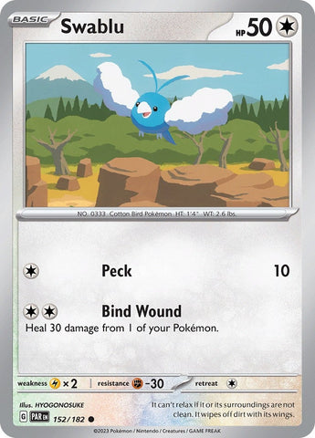 Image for Swablu (152/182) (SV04: Paradox Rift) - Pokemon