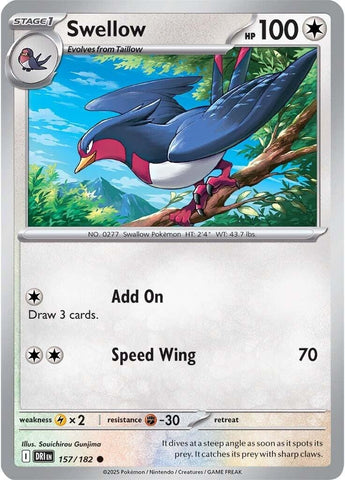 Image for Swellow (157/182) (SV10: Destined Rivals) - Pokemon