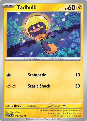 Image for Tadbulb (078/193) (SV02: Paldea Evolved) - Pokemon