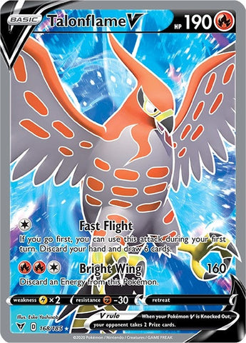 Image for Talonflame V (Full Art) (168/185) (SWSH04: Vivid Voltage) - Pokemon