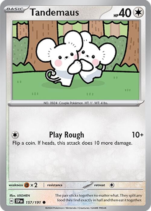 Image for Tandemaus (157/191) (SV08: Surging Sparks) - Pokemon