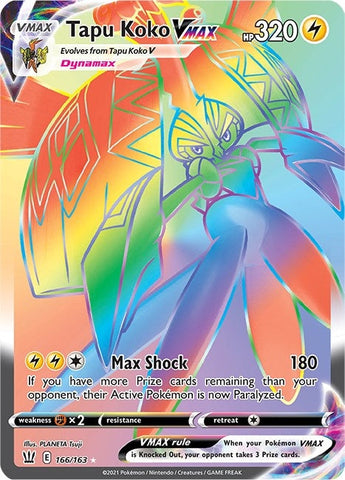 Image for Tapu Koko VMAX (Secret) (166/163) (SWSH05: Battle Styles) - Pokemon