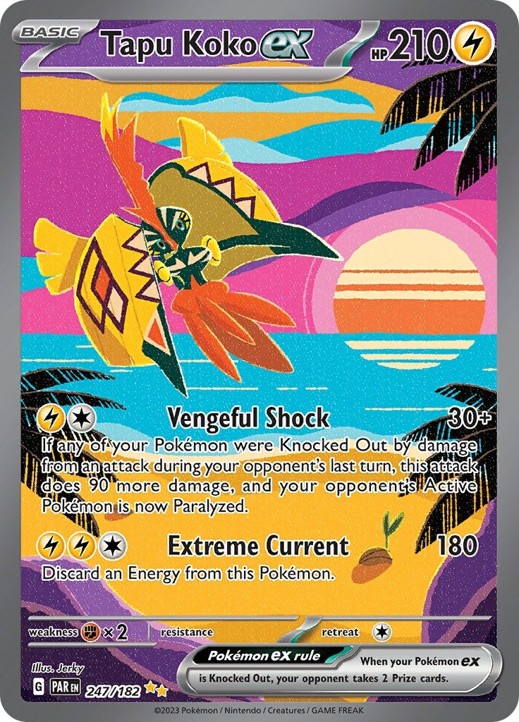 Image for Tapu Koko ex (247/182) (SV04: Paradox Rift) - Pokemon