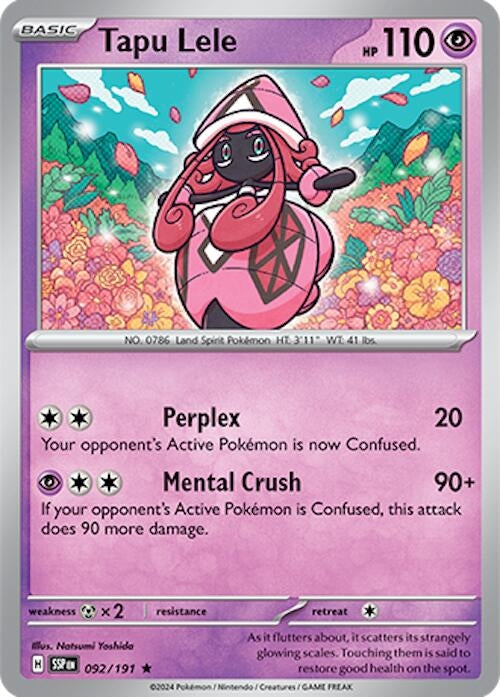 Image for Tapu Lele (092/191) (SV08: Surging Sparks) - Pokemon