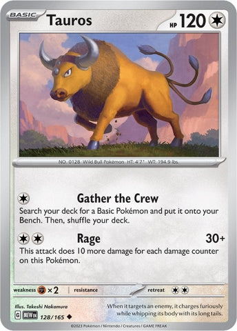 Image for Tauros (128/165) (SV: Scarlet & Violet 151) - Pokemon