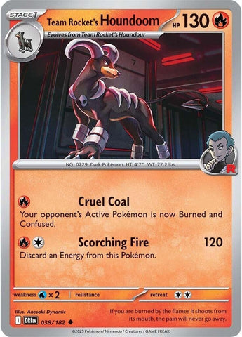 Image for Team Rocket's Houndoom (038/182) (SV10: Destined Rivals) - Pokemon