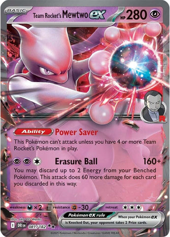 Image for Team Rocket's Mewtwo ex (081/182) (SV10: Destined Rivals) - Pokemon