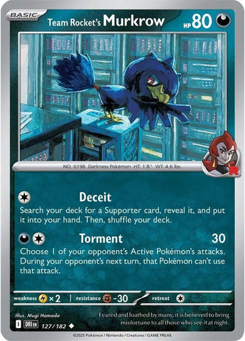Image for Team Rocket's Murkrow (127/182) (SV10: Destined Rivals) - Pokemon