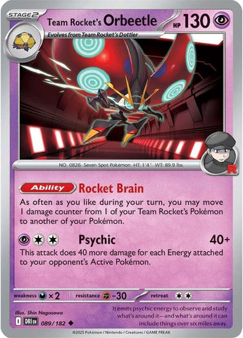 Image for Team Rocket's Orbeetle (089/182) (SV10: Destined Rivals) - Pokemon