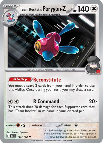 Image for Team Rocket's Porygon-Z (155/182) (SV10: Destined Rivals) - Pokemon
