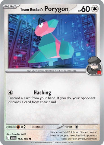 Image for Team Rocket's Porygon (153/182) (SV10: Destined Rivals) - Pokemon