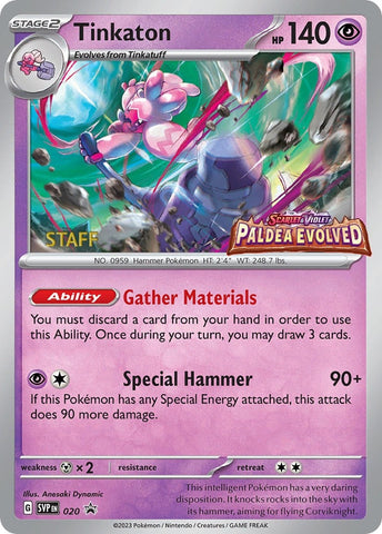 Image for Tinkaton - 020 (Prerelease) [Staff] (020) (SV: Scarlet & Violet Promo Cards) - Pokemon