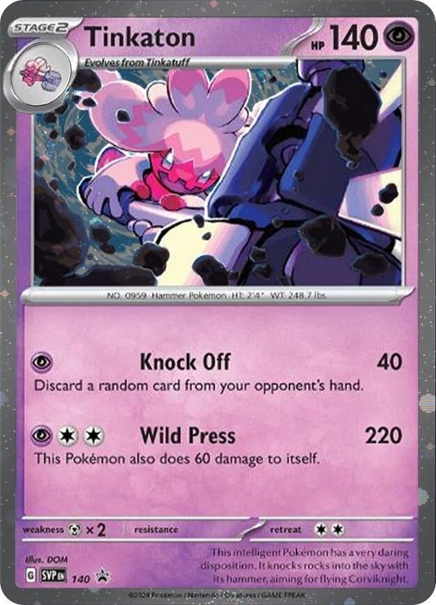Image for Tinkaton - 140 (Cosmo Holo) (140) (SV: Scarlet & Violet Promo Cards) - Pokemon
