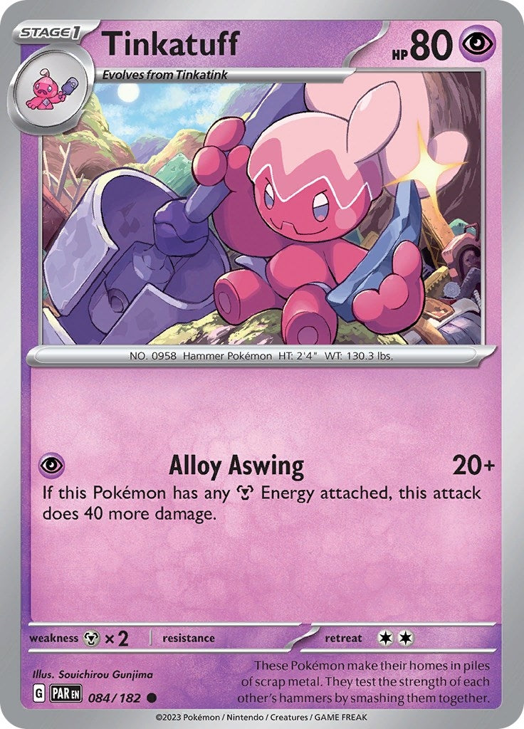 Image for Tinkatuff (084/182) (SV04: Paradox Rift) - Pokemon
