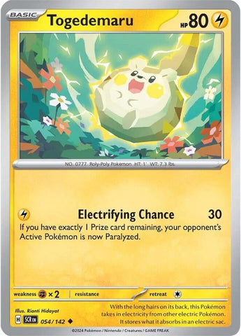 Image for Togedemaru (054/142) (SV07: Stellar Crown) - Pokemon