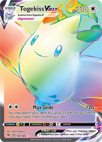 Image for Togekiss VMAX (Secret) (191/185) (SWSH04: Vivid Voltage) - Pokemon