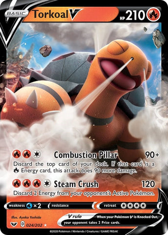 Image for Torkoal V (024/202) (SWSH01: Sword & Shield Base Set) - Pokemon
