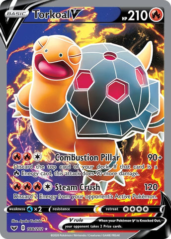 Image for Torkoal V (Full Art) (188/202) (SWSH01: Sword & Shield Base Set) - Pokemon