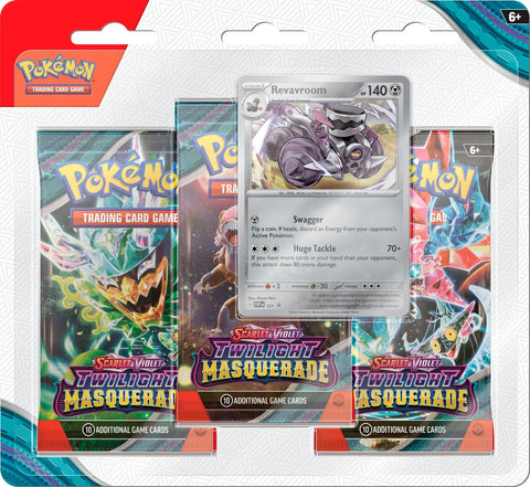 Image for Twilight Masquerade 3 Pack Blister [Revavroom] - Pokemon