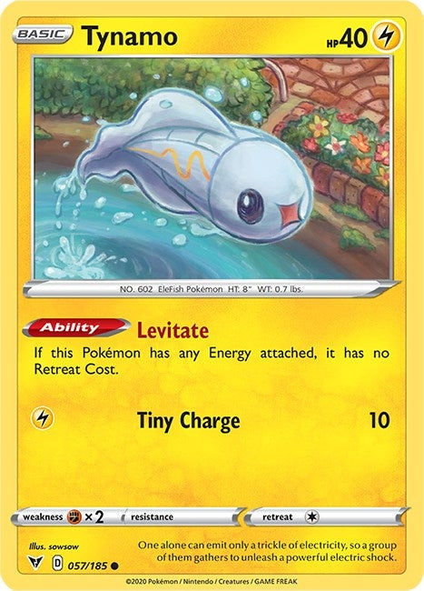 Image for Tynamo (057/185) (SWSH04: Vivid Voltage) - Pokemon