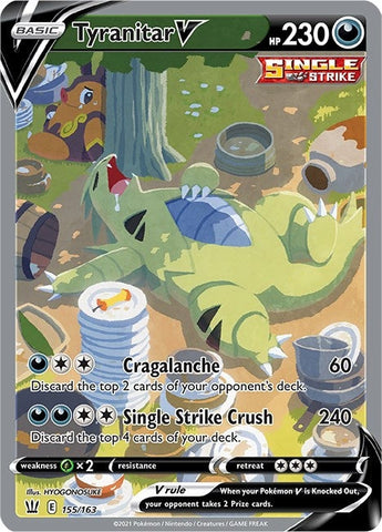 Image for Tyranitar V (Alternate Full Art) (155/163) (SWSH05: Battle Styles) - Pokemon