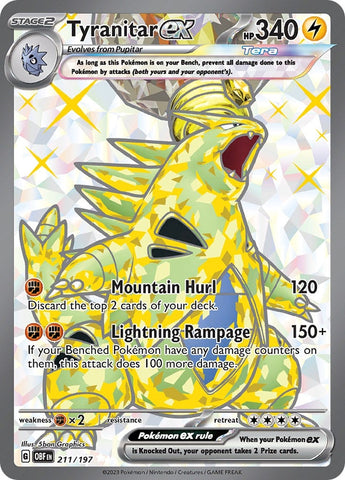 Image for Tyranitar ex (211/197) (SV03: Obsidian Flames) - Pokemon