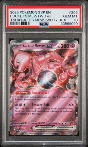 ROCKET'S MEWTWO ex - SV BLACK STAR PROMO - PSA 10 Pokemon Single
