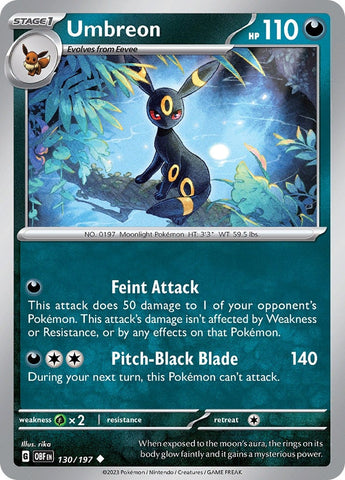 Image for Umbreon (130/197) (SV03: Obsidian Flames) - Pokemon