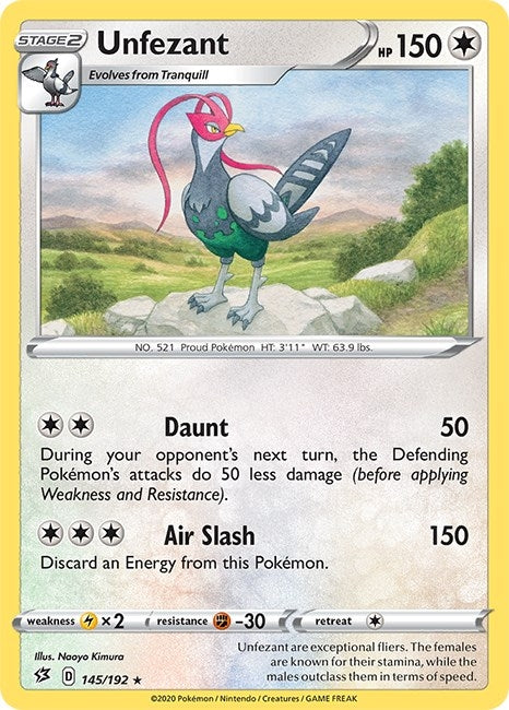 Image for Unfezant (145/192) (SWSH02: Rebel Clash) - Pokemon