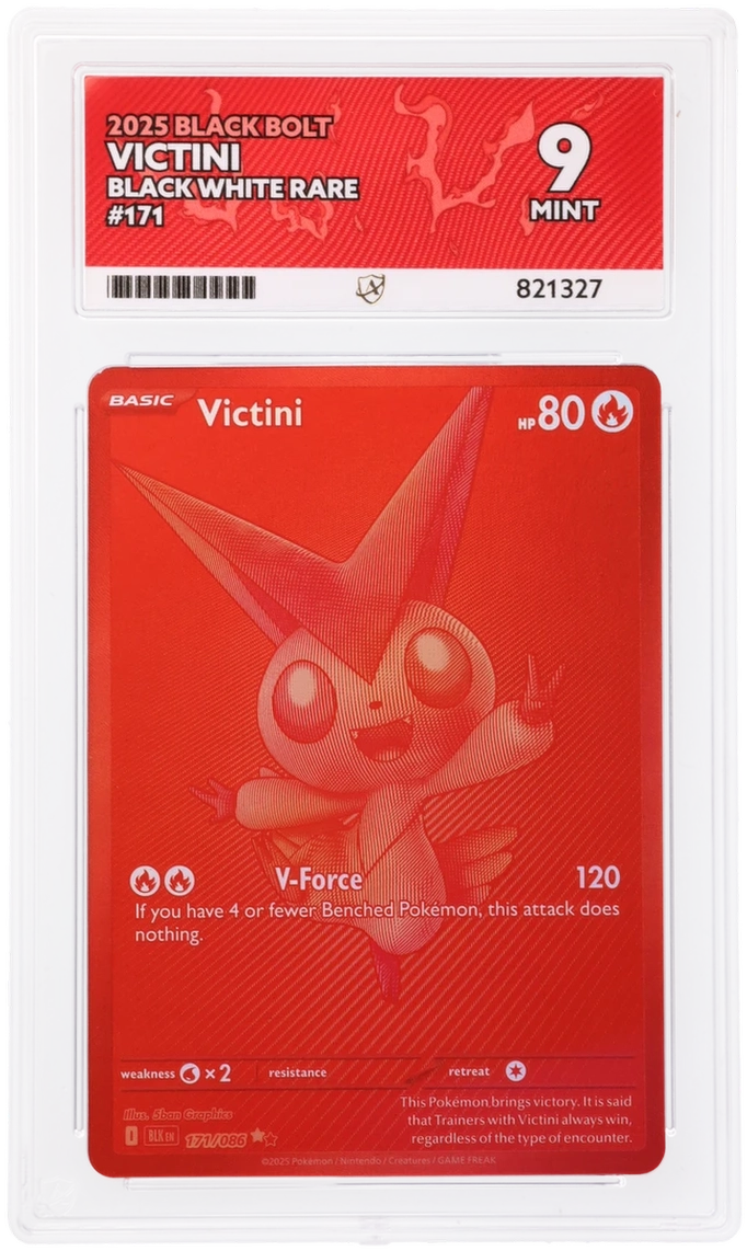 VICTINI - BLACK WHITE RARE - BLACK BOLT - ACE 9 ACE Grading