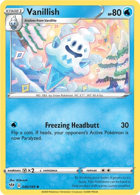 Image for Vanillish (046/189) (SWSH03: Darkness Ablaze) - Pokemon