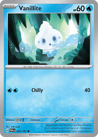 Image for Vanillite (043/182) (SV04: Paradox Rift) - Pokemon