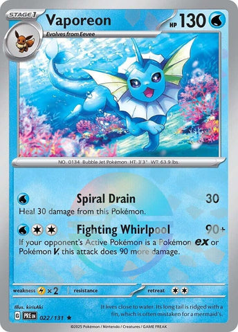 Image for Vaporeon (Poke Ball Pattern) (022/131) (SV: Prismatic Evolutions) - Pokemon