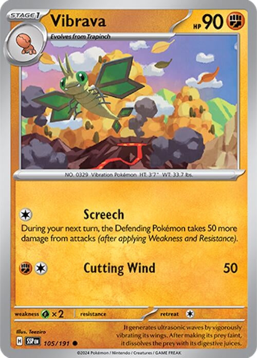 Image for Vibrava (105/191) (SV08: Surging Sparks) - Pokemon