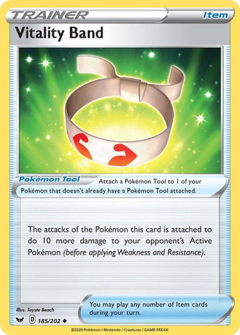 Image for Vitality Band (185/202) (SWSH01: Sword & Shield Base Set) - Pokemon