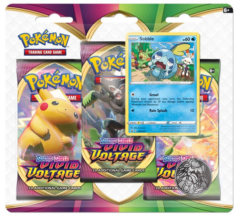 Image for Vivid Voltage 3 Pack Blister [Sobble] - Pokemon