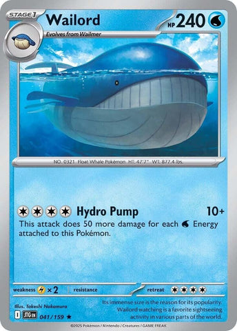 Image for Wailord (041/159) (SV09: Journey Together) - Pokemon