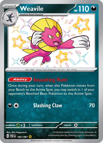 Image for Weavile (183/091) (SV: Paldean Fates) - Pokemon