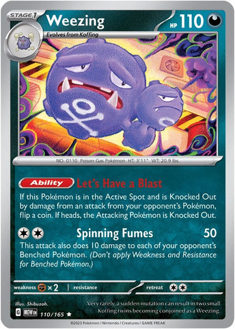 Image for Weezing (110/165) (SV: Scarlet & Violet 151) - Pokemon
