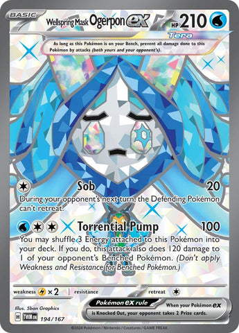 Image for Wellspring Mask Ogerpon ex (194/167) (SV06: Twilight Masquerade) - Pokemon