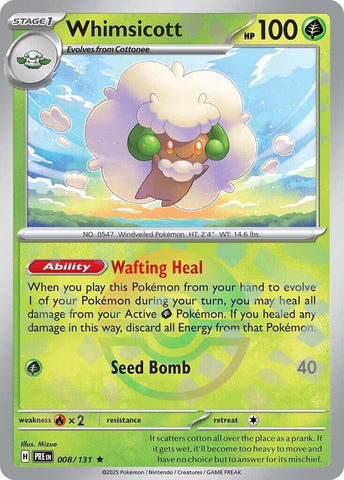 Image for Whimsicott (Poke Ball Pattern) (008/131) (SV: Prismatic Evolutions) - Pokemon