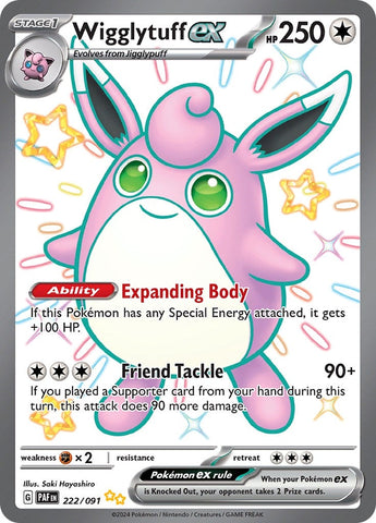 Image for Wigglytuff ex (222/091) (SV: Paldean Fates) - Pokemon