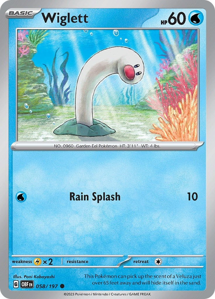 Image for Wiglett (058/197) (SV03: Obsidian Flames) - Pokemon
